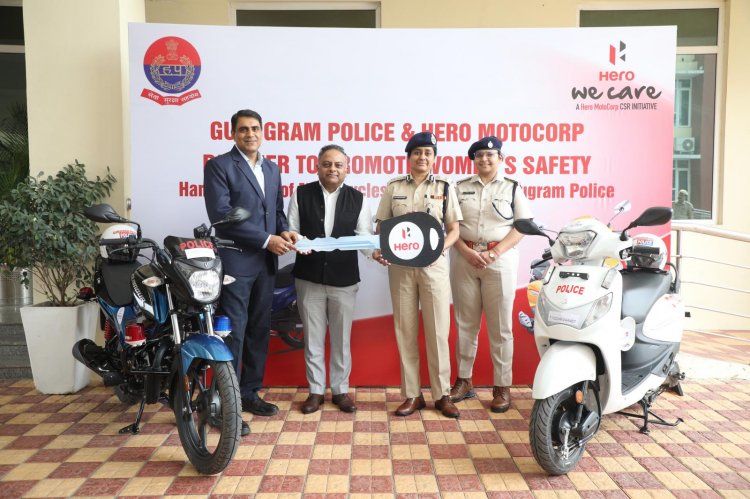 Hero MotoCorp Hands Over 50 Bikes & 10 Scooters to Gurugram Police