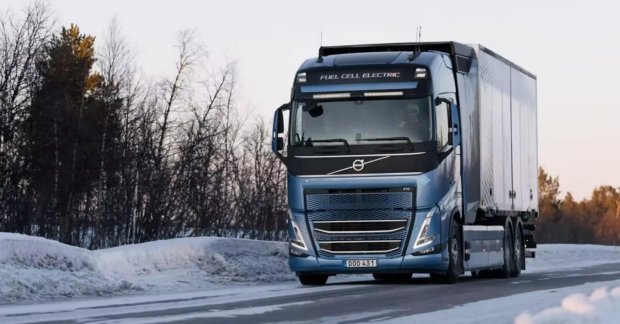 Volvo Tests Hydrogen-Powered Electric Trucks on Public Roads